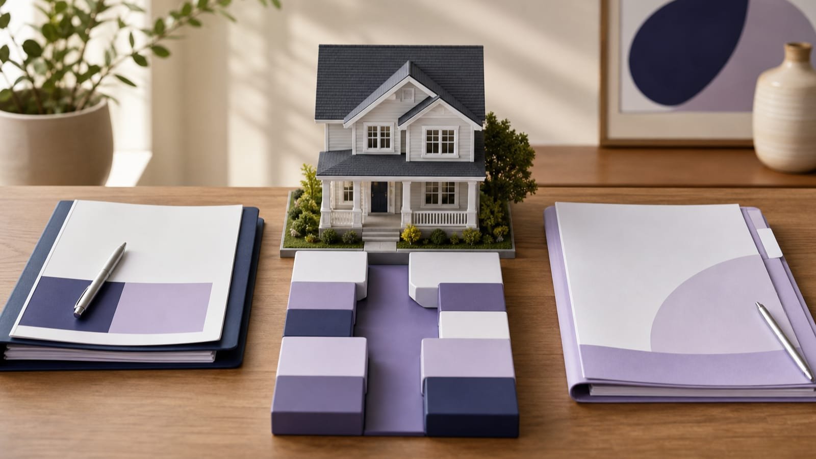 One home anchors three equal mortgage and home-equity structures.