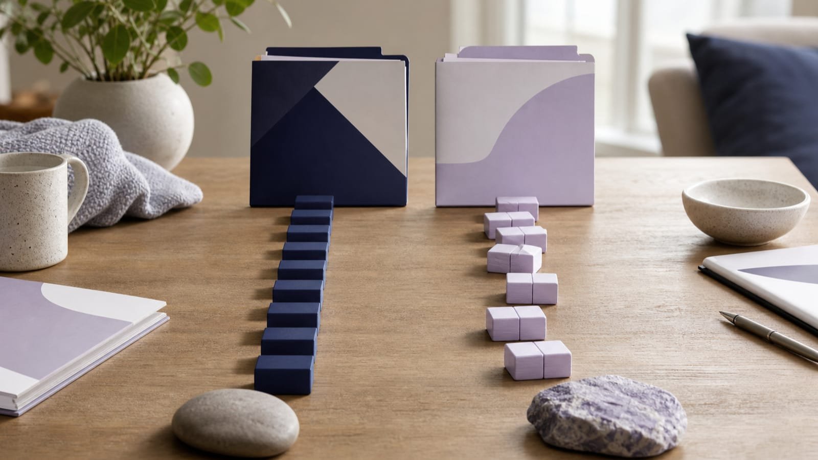 Stable and adjustable block paths compare fixed and variable rate risk.