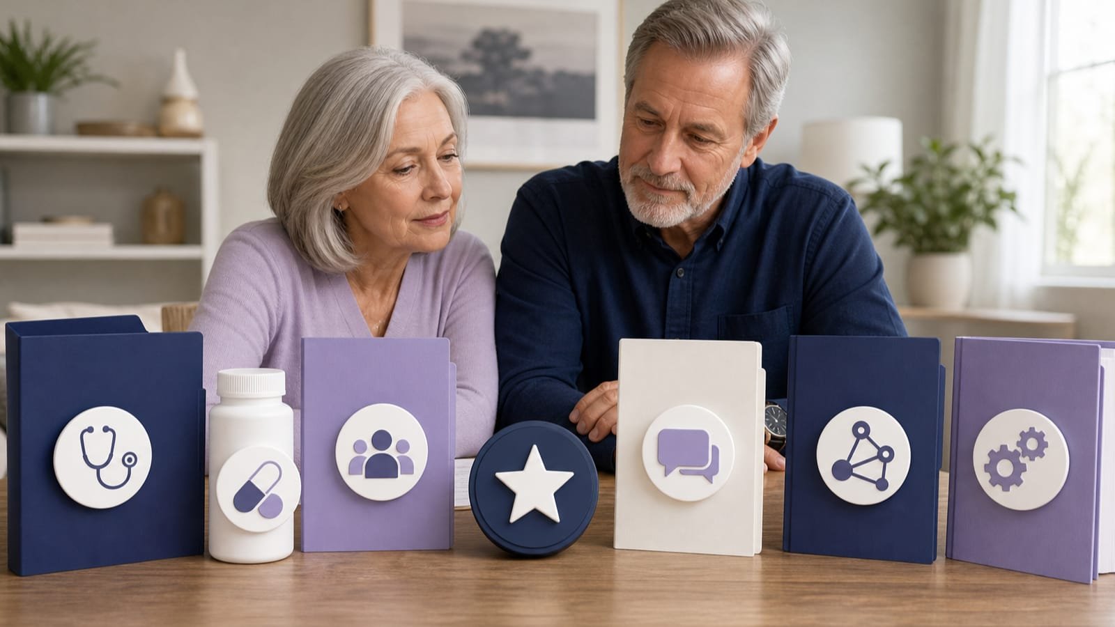 Clinical, medication, experience, complaint, access, and administration inputs feed one rating.