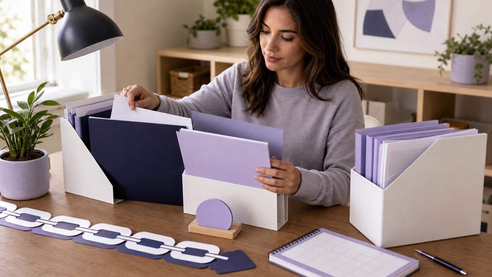 Driver organizes filing, renewal, payment, and continuity records at home.