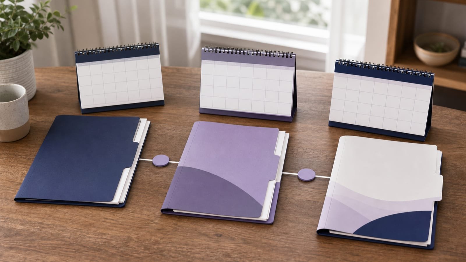 Three blank calendar points connect prior tax data to a current premium decision.